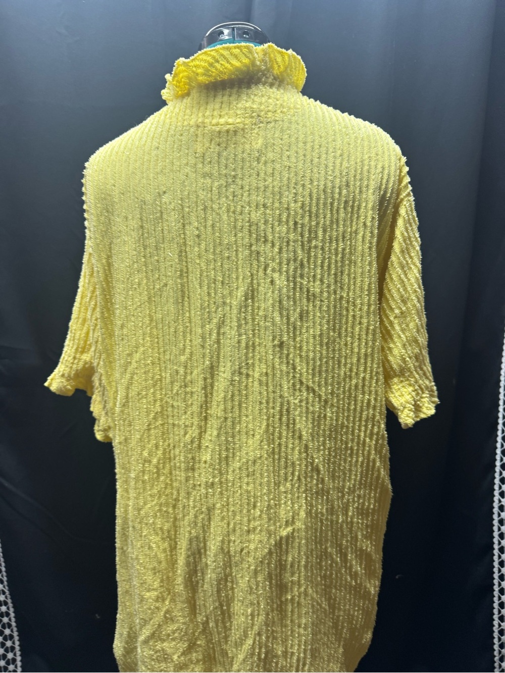 Yellow Ruffle-Trim Women's Sleep Robe - Picture 2 of 4
